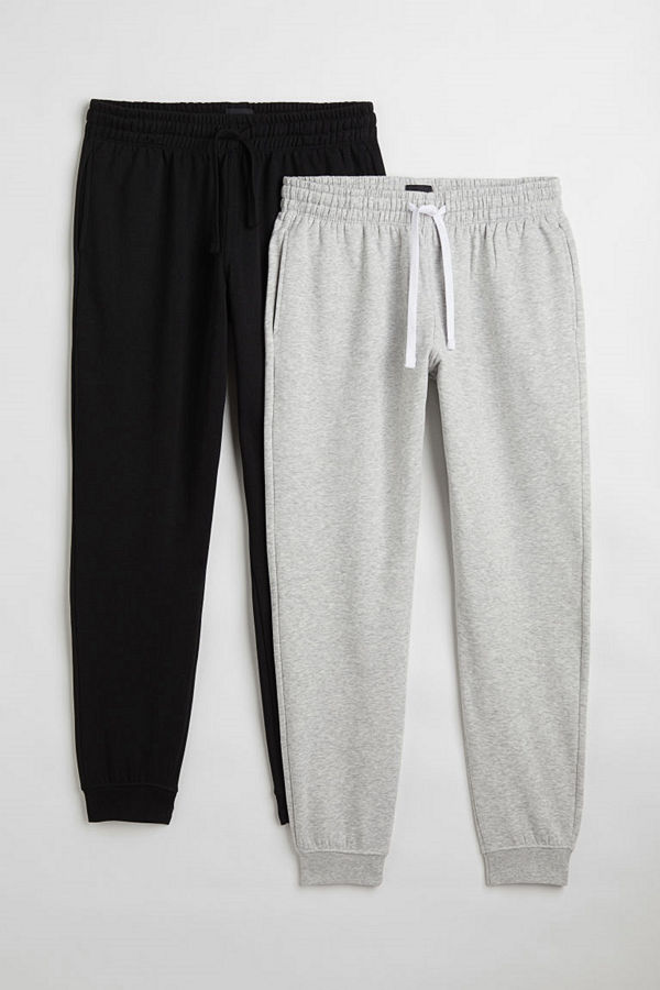 H&M 2-pack joggers Regular Fit grå