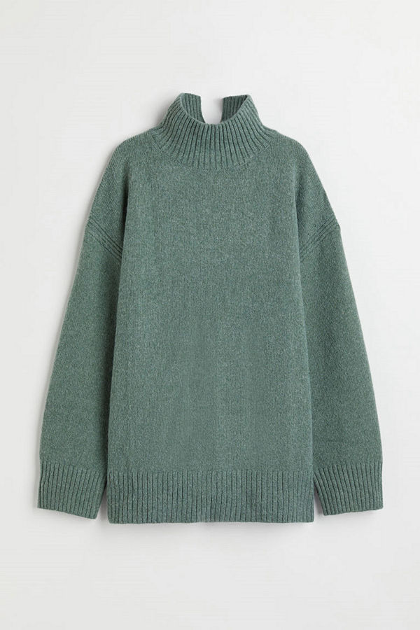 H&M Oversized polotröja grön