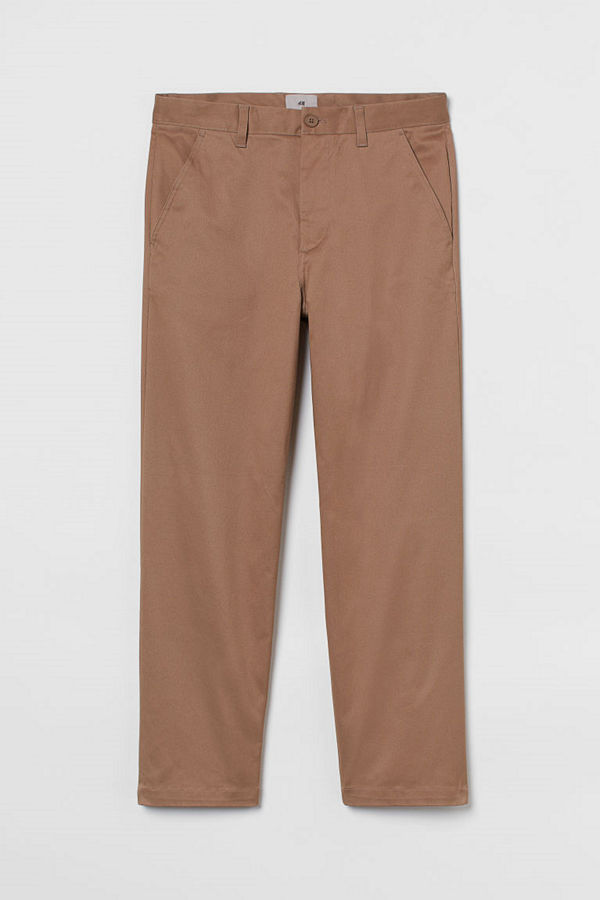 H&M Croppad byxa Relaxed Fit beige