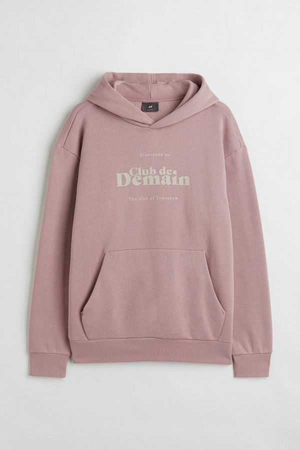 H&M Huvtröja Relaxed Fit rosa