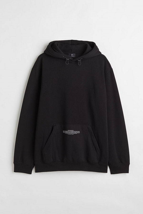 H&M Huvtröja Relaxed Fit svart