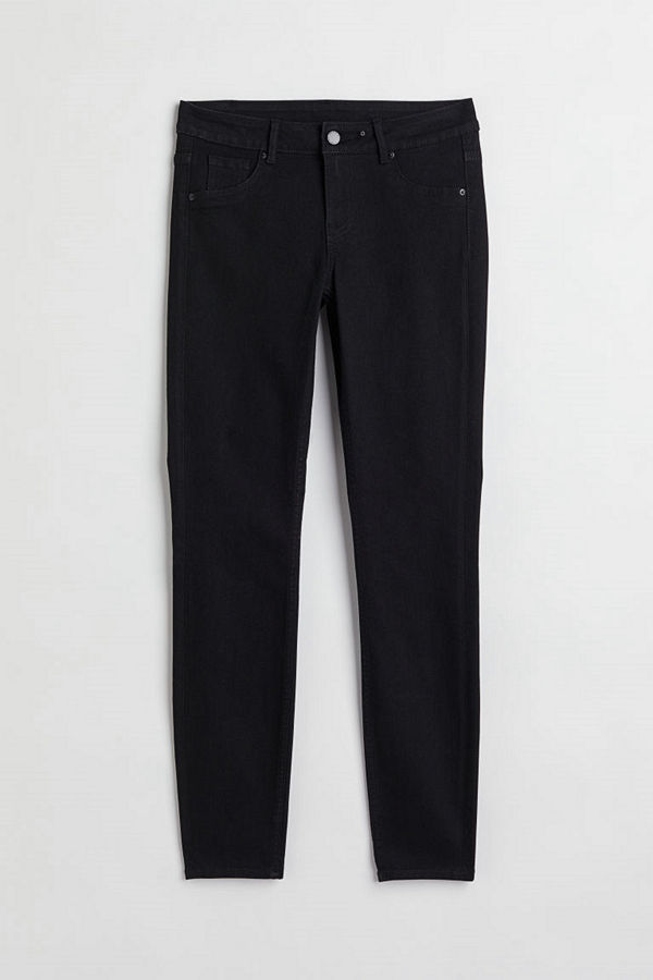 H&M Curvy Low Jeggings svart