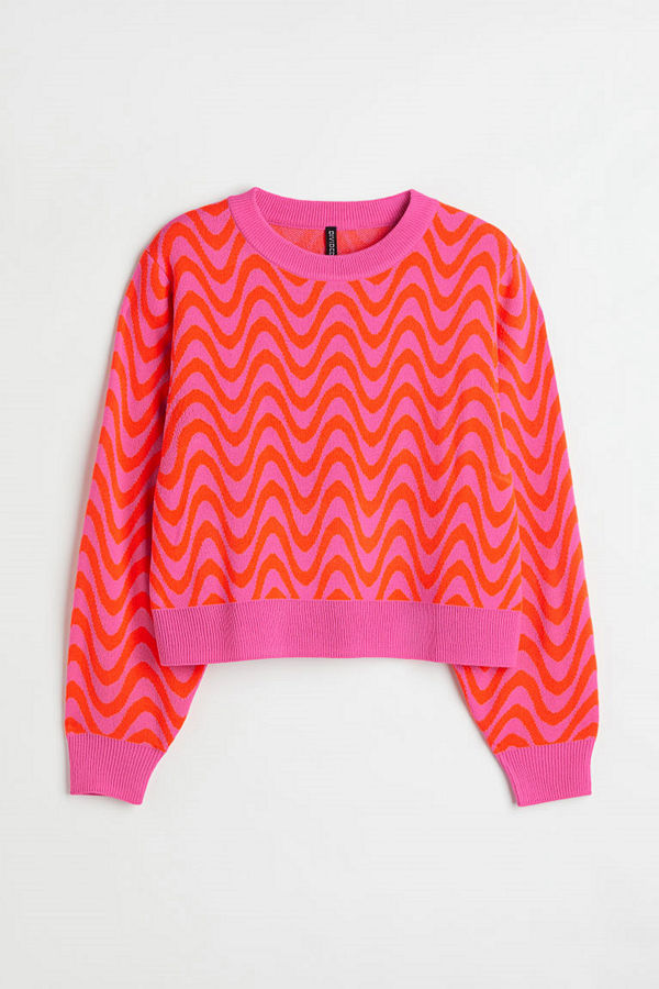 H&M Stickad tröja rosa