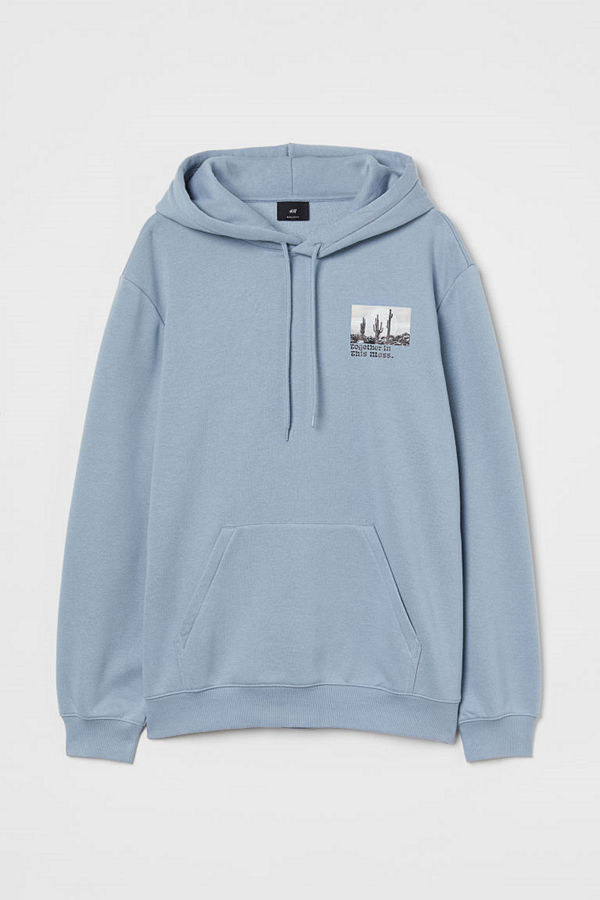 H&M Huvtröja Regular Fit blå