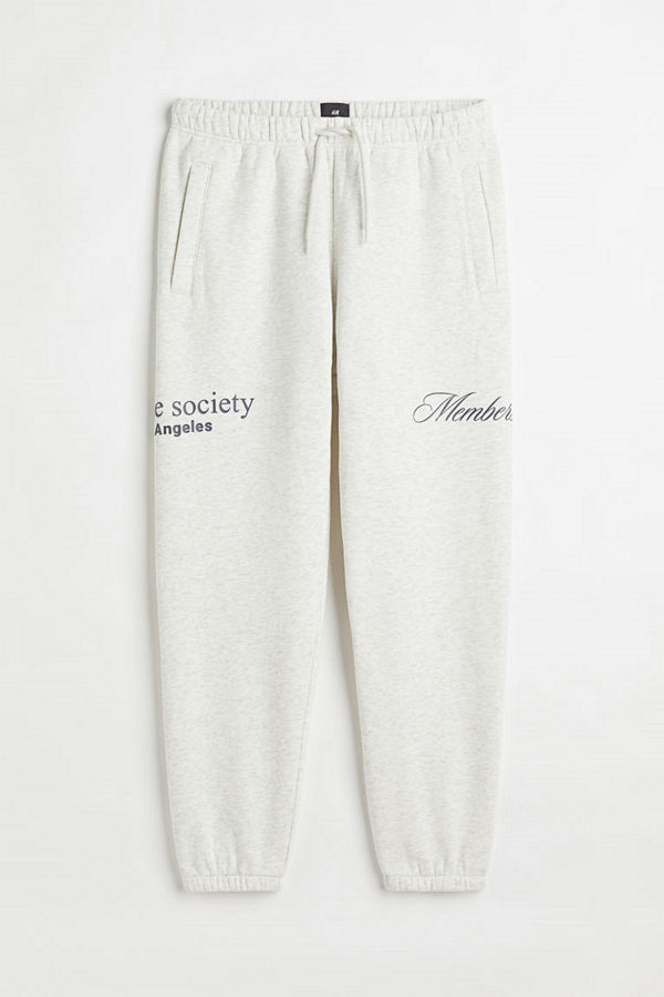 H&M Joggers med tryck Regular Fit grå