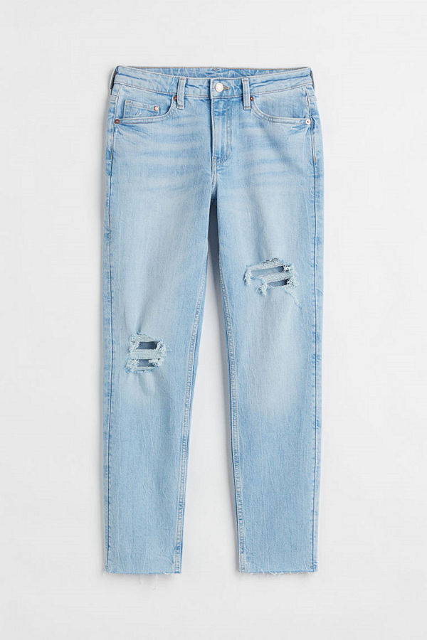 H&M Girlfriend Regular Jeans blå Jeans online Modegallerian