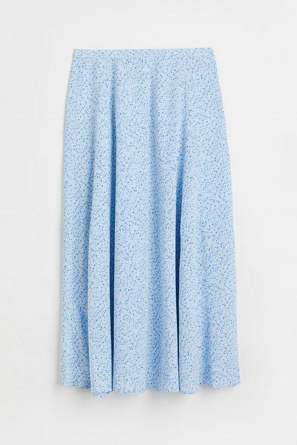 H&M Mönstrad kjol blå