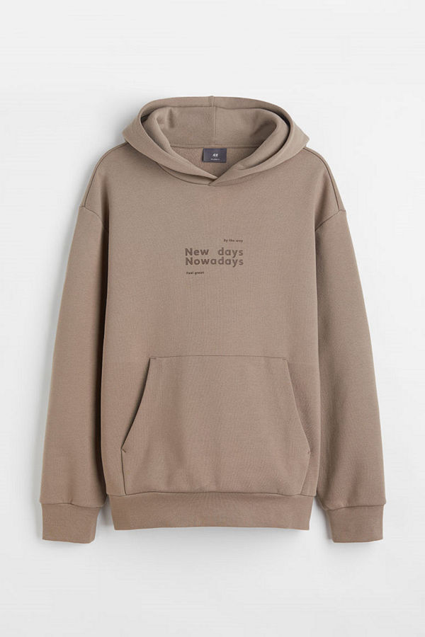 H&M Huvtröja Relaxed Fit beige