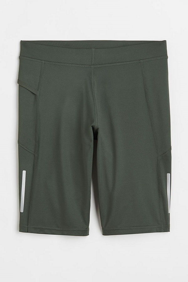 H&M Snabbtorkande löpartights grön