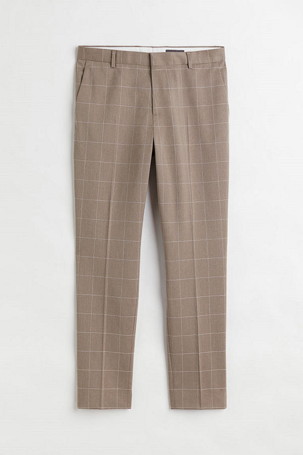 H&M Kostymbyxa Slim Fit brun