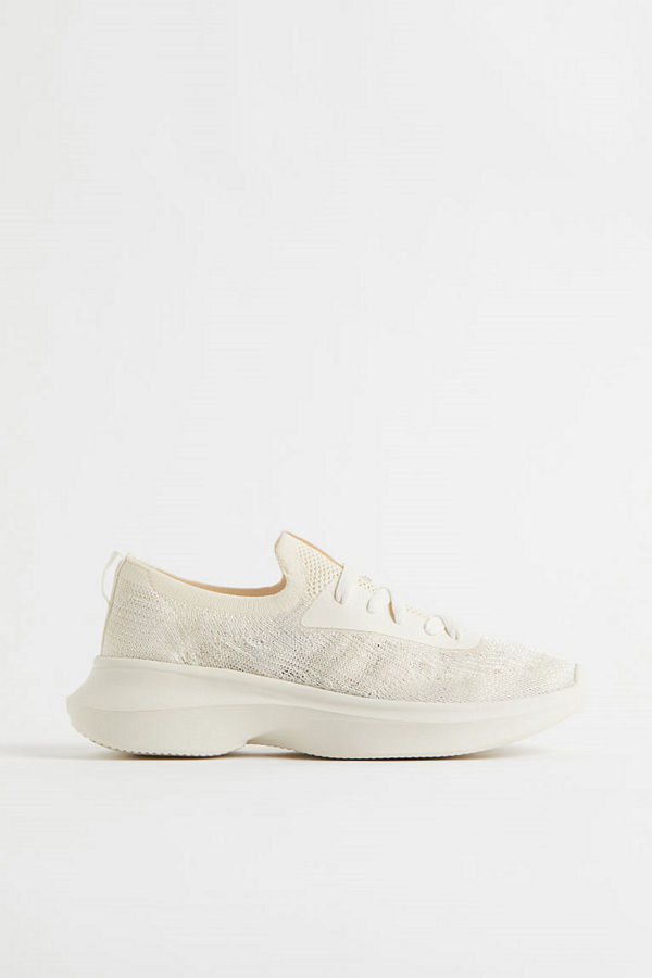 H&M Finstickade sneakers vit