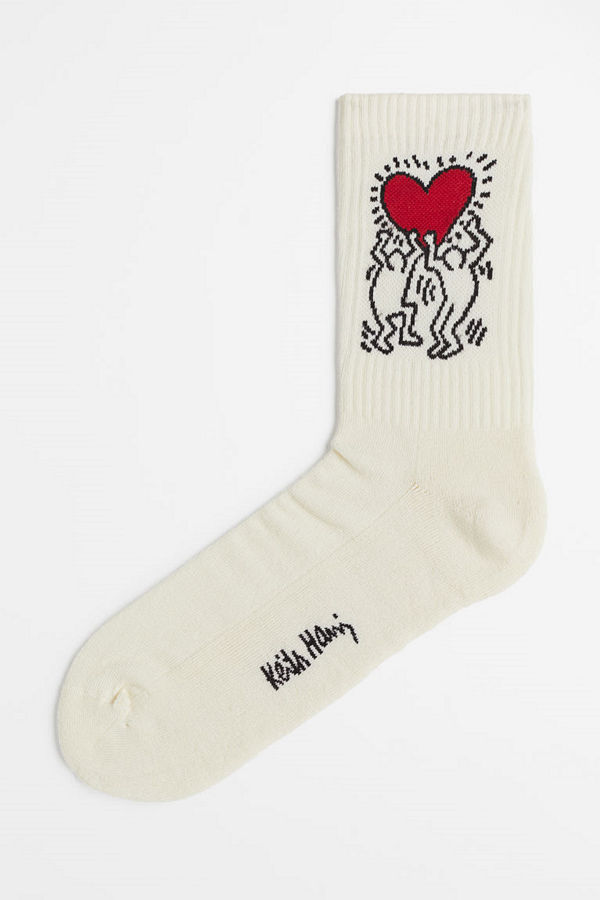 H&M Strumpor med motiv vit