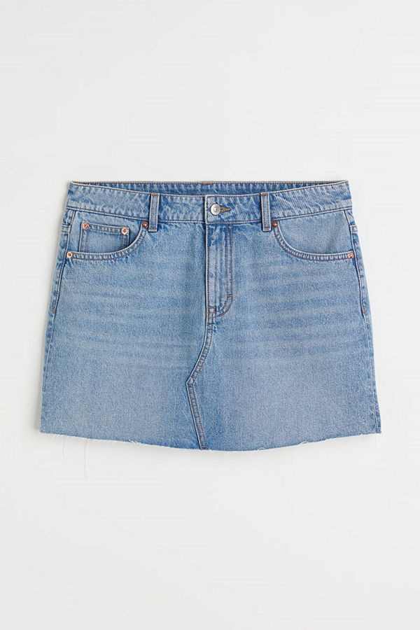 H&M 90's Jeanskjol blå