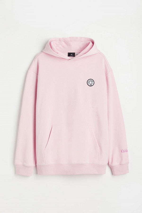 H&M Huvtröja med motiv Relaxed Fit rosa