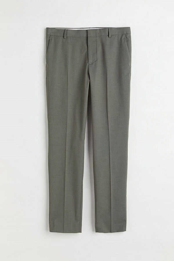 H&M Kostymbyxa Slim Fit grön