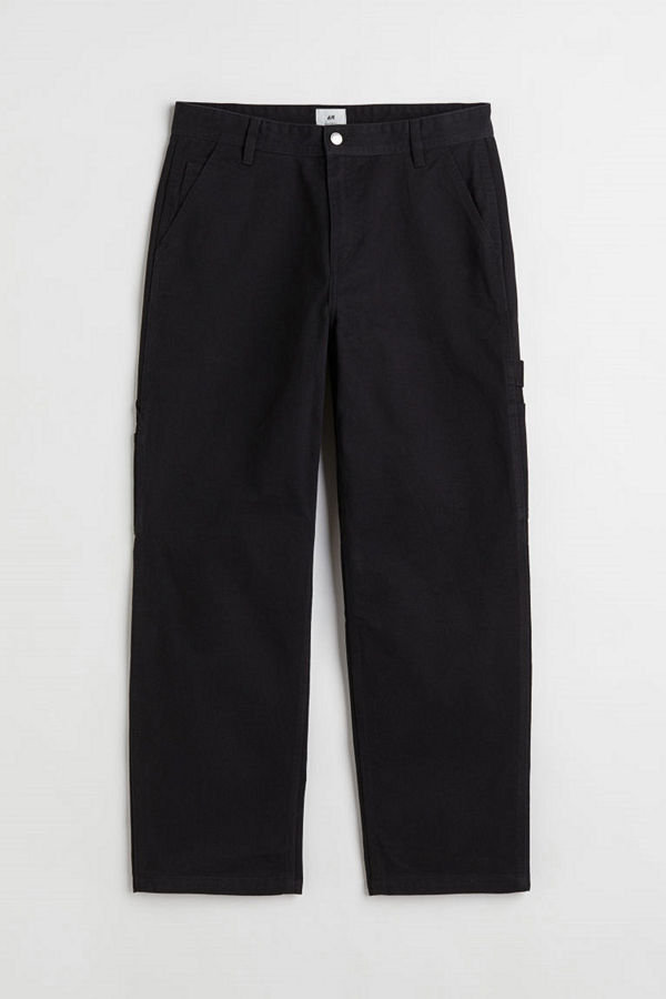 H&M Twillbyxa i bomull svart