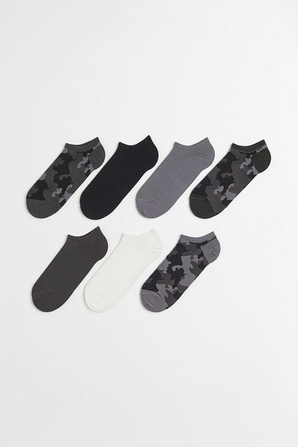 H&M 7-pack sneakersstrumpor grå