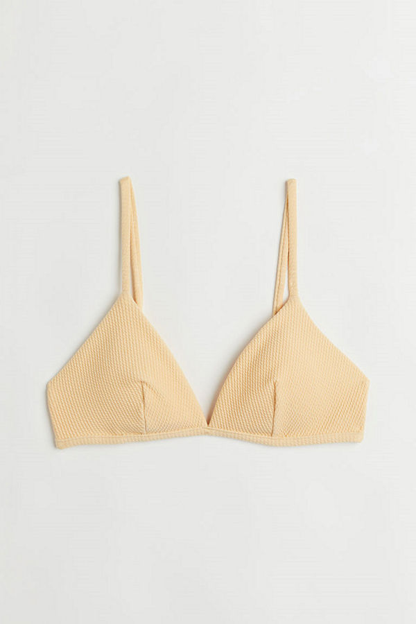 H&M Vadderad trekantsbikini-bh gul