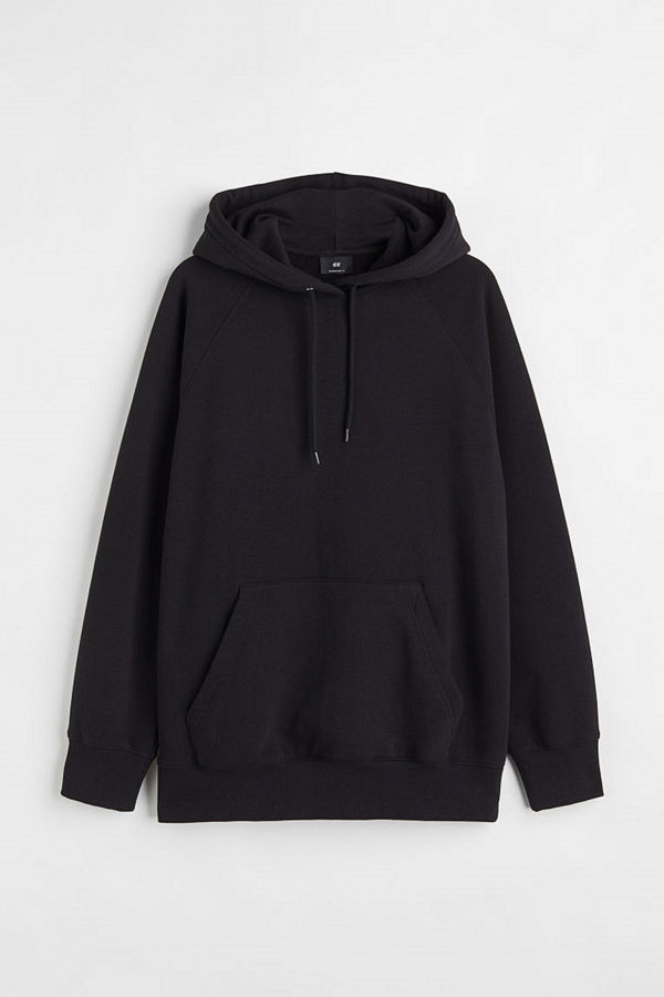 H&M Huvtröja Oversized Fit svart