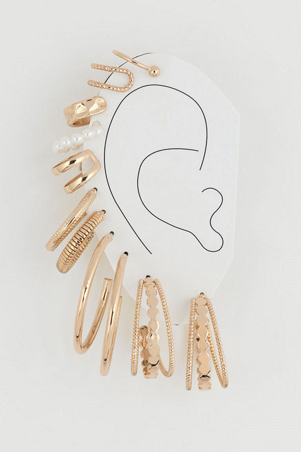 H&M Örhängen och earcuffs guld