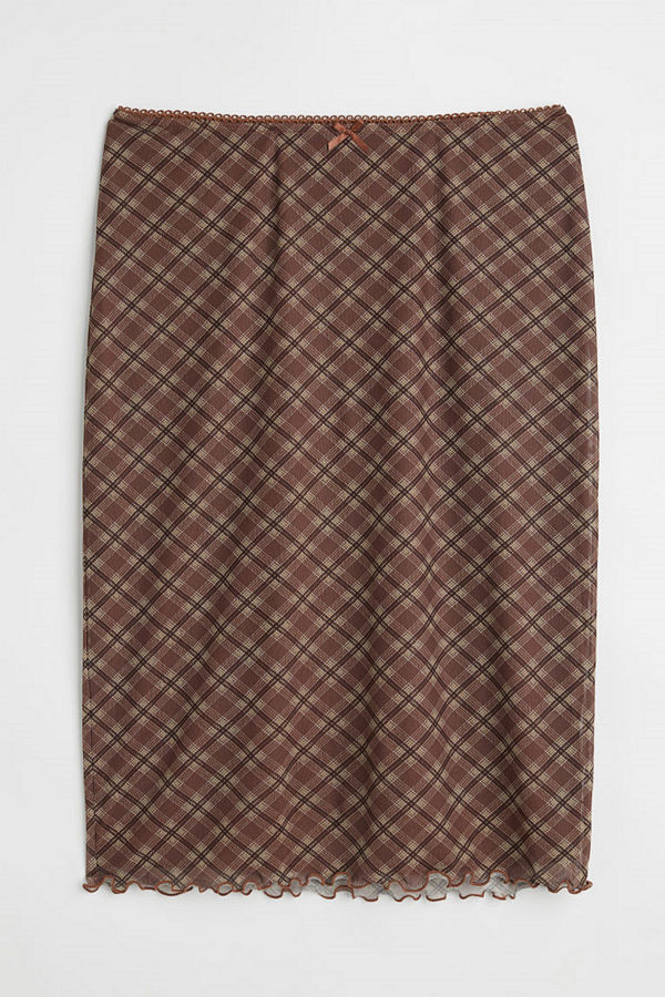 H&M Kjol i mesh beige
