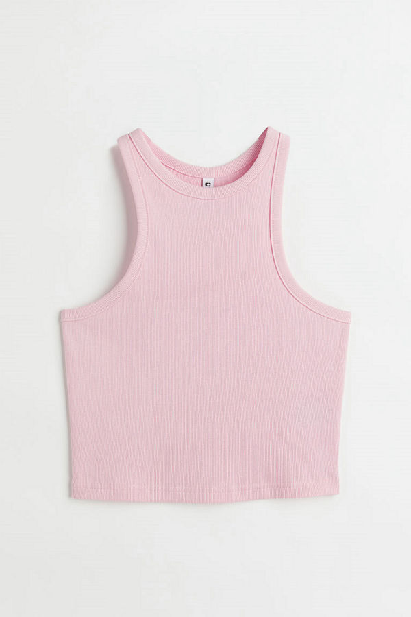 H&M Ribbad tanktop rosa