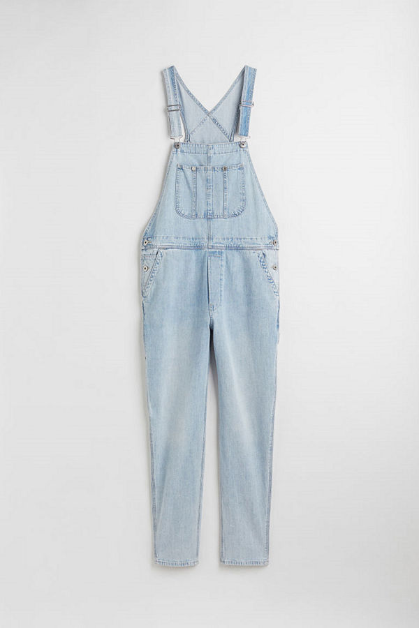 H&M Hängselbyxa i denim blå