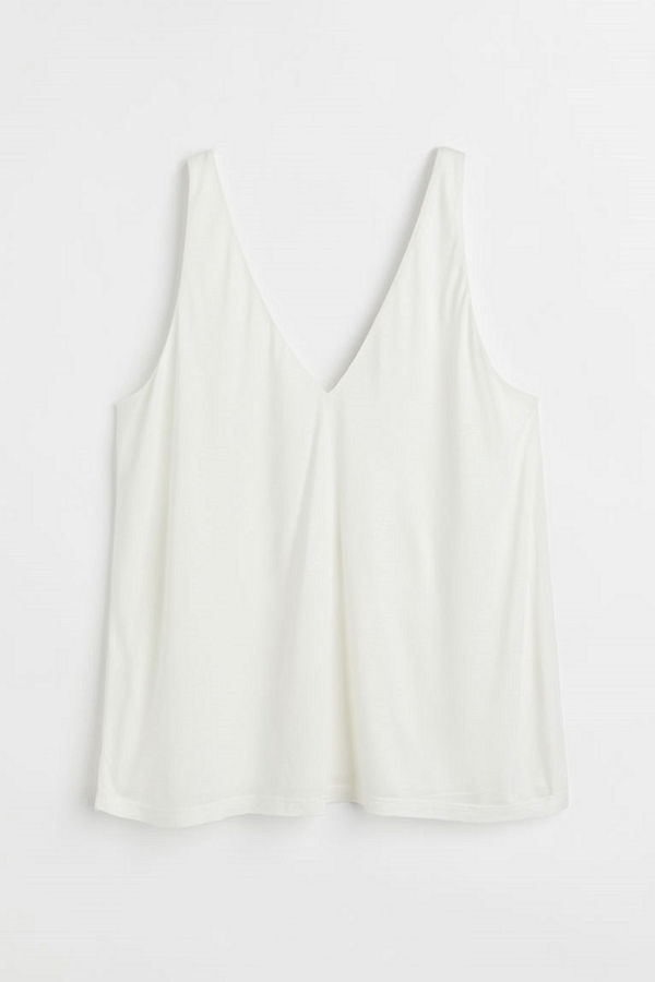 H&M V-neck sleeveless top vit