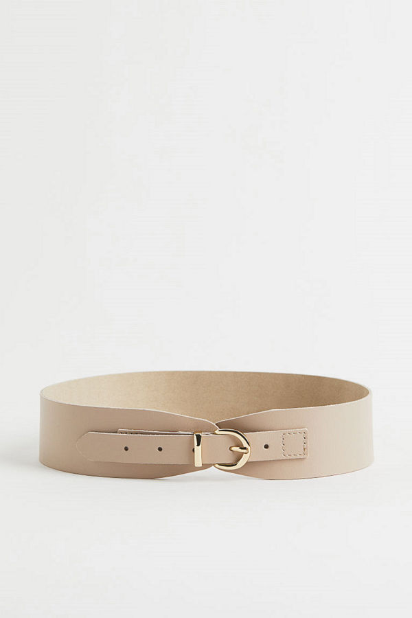 H&M Midjeskärp i läder brun