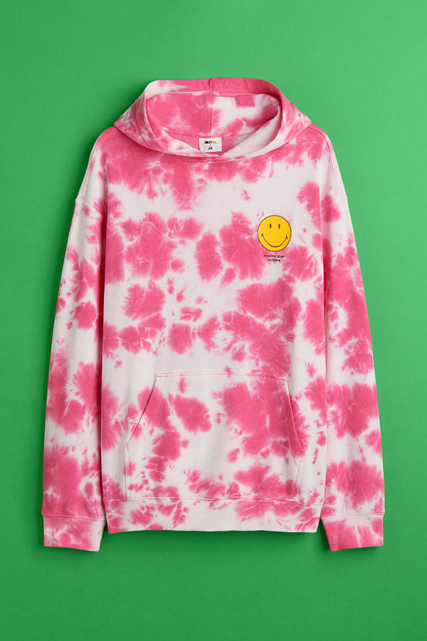 H&M Mönstrad huvtröja Relaxed Fit rosa