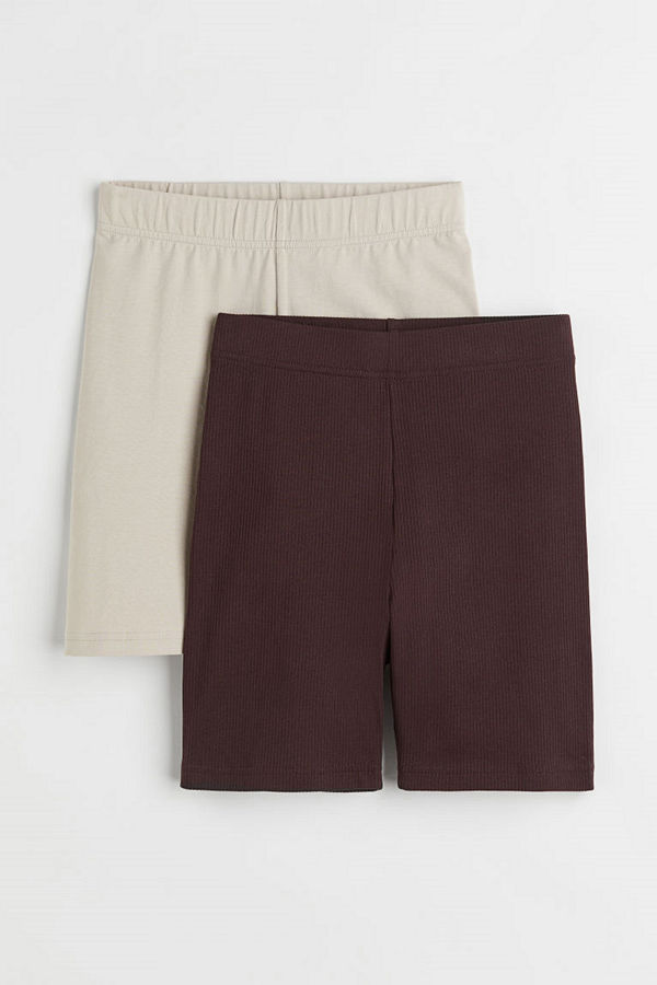 H&M 2-pack cycling shorts brun