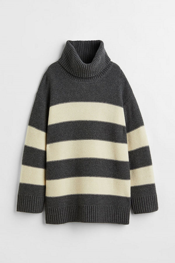 H&M Polotröja i kashmirmix grå