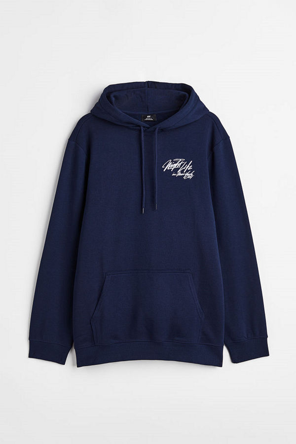 H&M Huvtröja Regular Fit blå