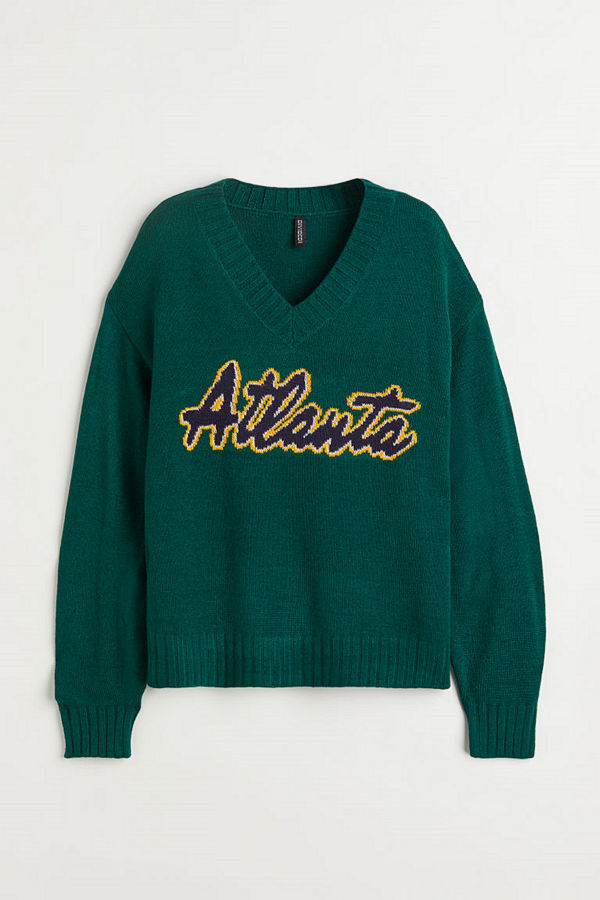 H&M Stickad tröja grön