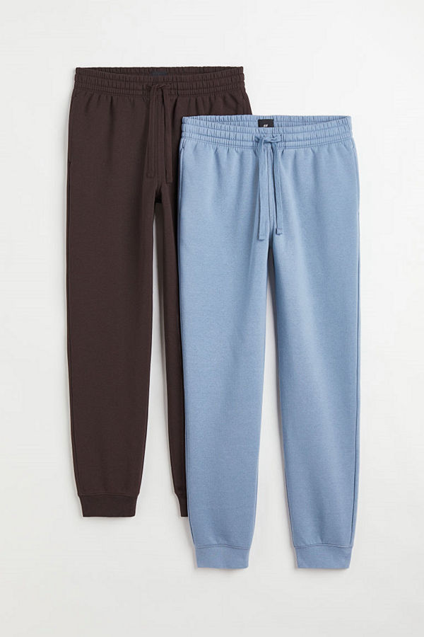 H&M 2-pack sweatpants Regular Fit brun