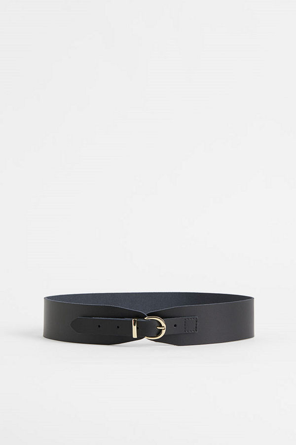 H&M Midjeskärp i läder svart