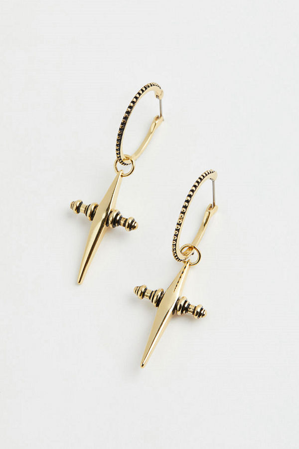 H&M Cross Örhängen guld
