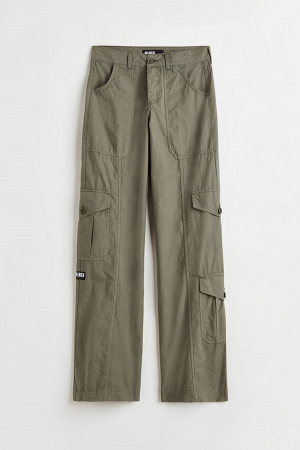 H&M Y2k Cargo Byxor grön