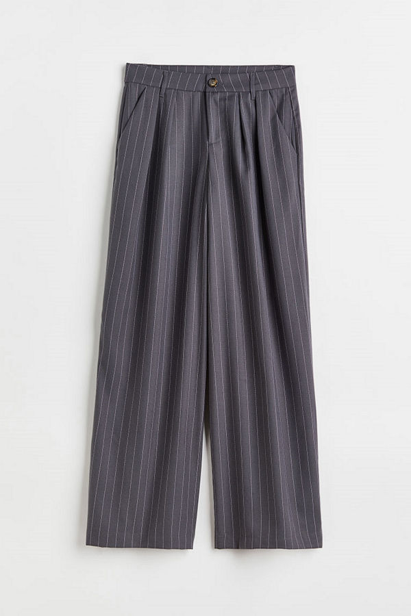 H&M byxor Dressad byxa grå