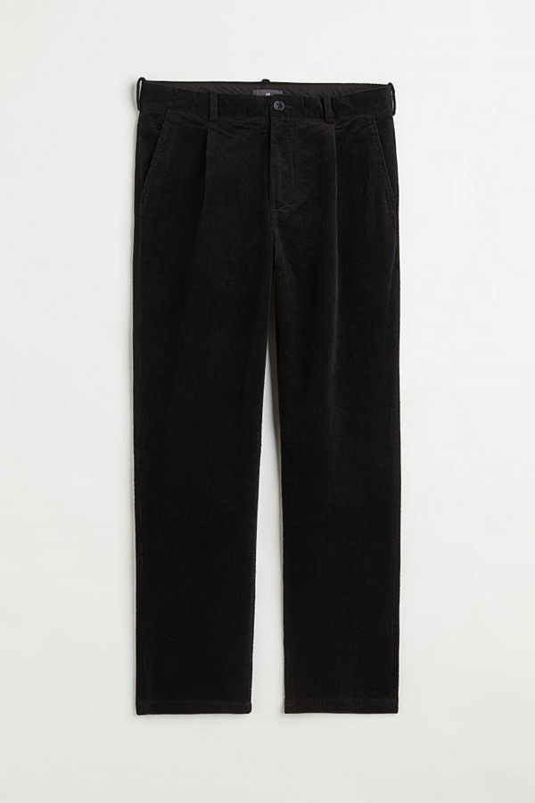 H&M Manchesterbyxa Regular Fit svart