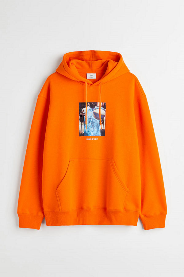 H&M Huvtröja Relaxed Fit orange