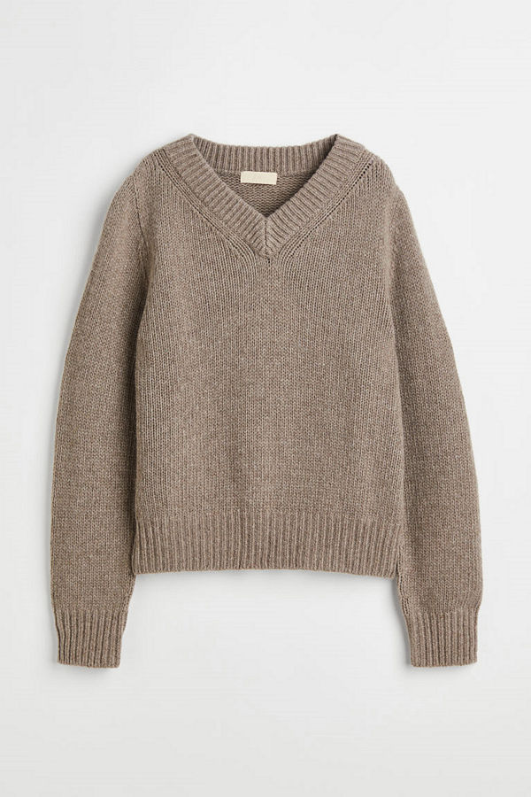 H&M Tröja i ullblandning beige