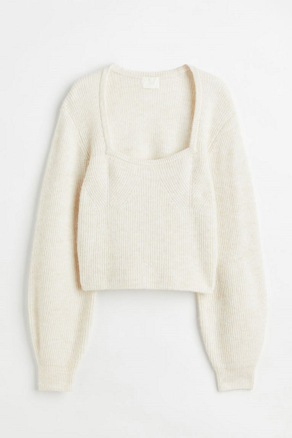 H&M Rib-knit jumper vit