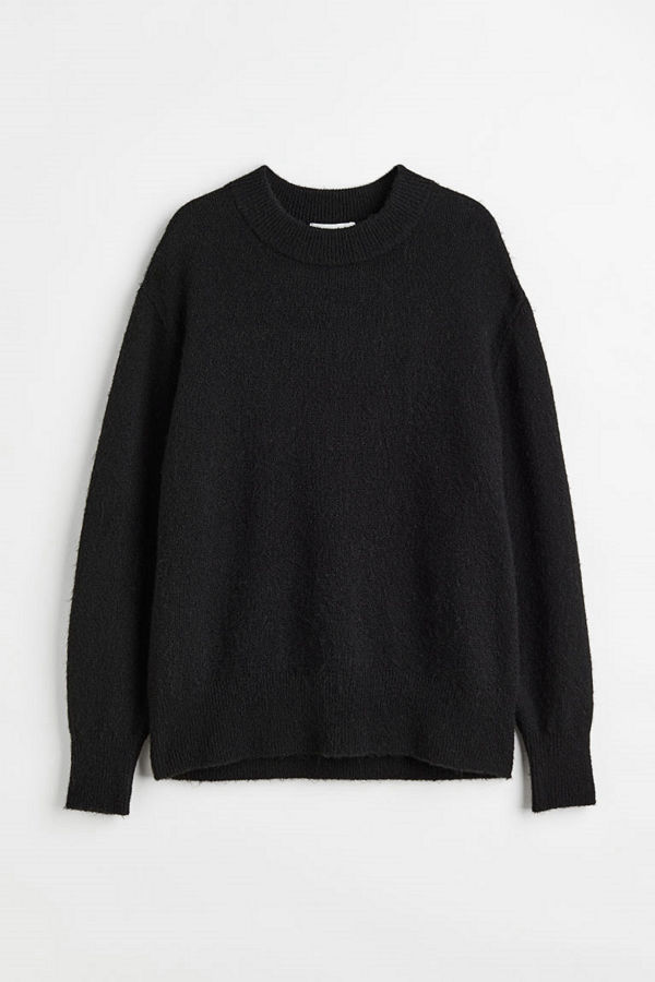 H&M Stickad tröja svart