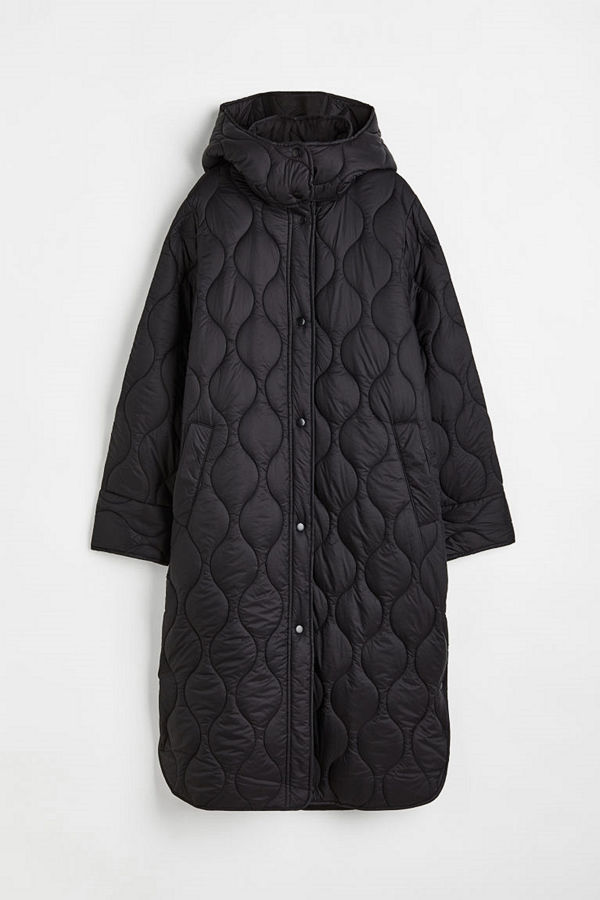 H&M Quiltad kappa svart