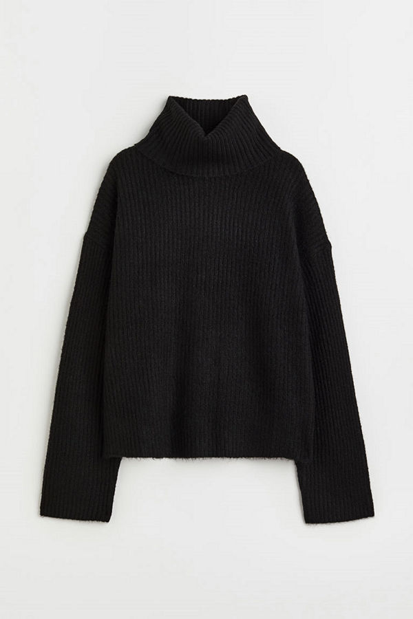 H&M Oversized polotröja svart