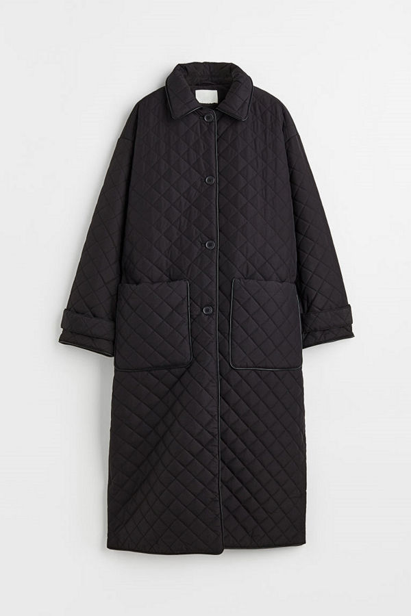 H&M Quiltad kappa svart