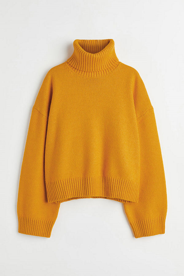 H&M Oversized polotröja gul
