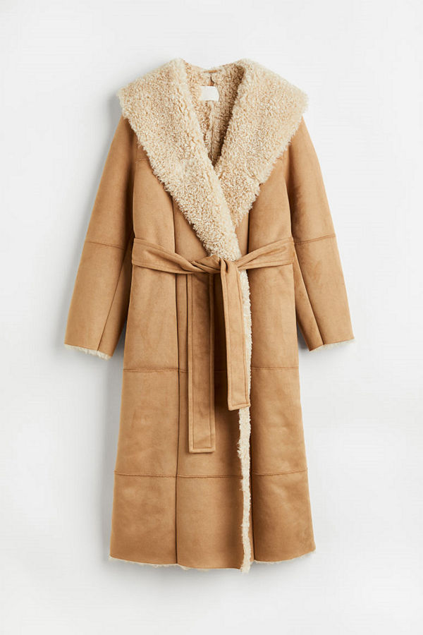 H&M Kappa med knytskärp beige