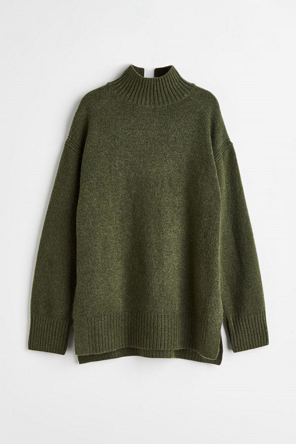 H&M Oversized polotröja grön